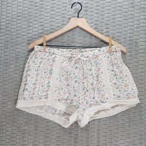 The Prairie Rachel Ashwell Cotton Lace Floral Shorts-Boho-Sz L